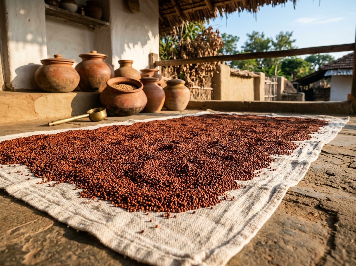 Sun-Drying Under Bengaluru Sun