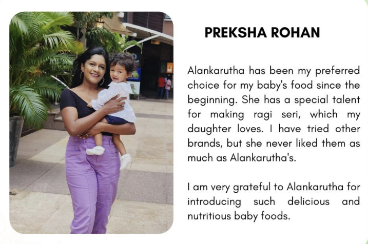 Testimonial card from Preksha Rohan